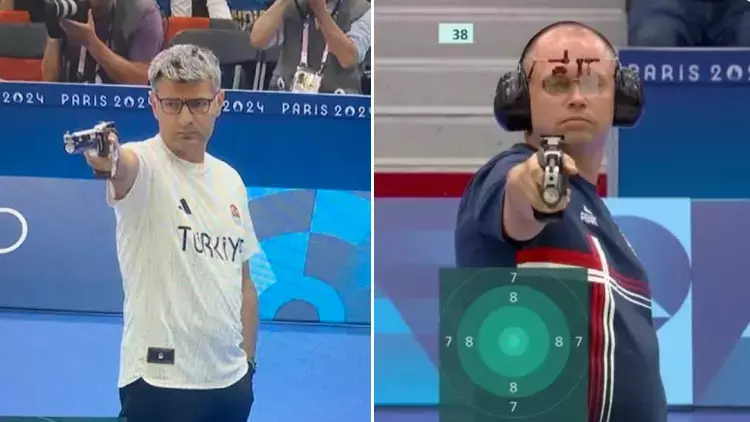 Milli sporcumuz, ekipmansız ve eli cebinde atış yapmasıyla gündem oldu 1 Milli sporcumuz, ekipmansız ve eli cebinde atış yapmasıyla gündem oldu