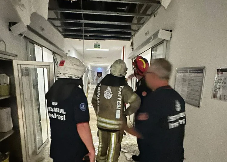 Havalimanı arazisindeki hastanenin tavanı çöktü: Bir bebek hayatını kaybetti
