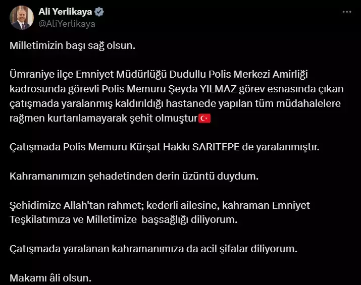 Şehit Polis Şeyda Yılmaz, memleketinde toprağa verildi