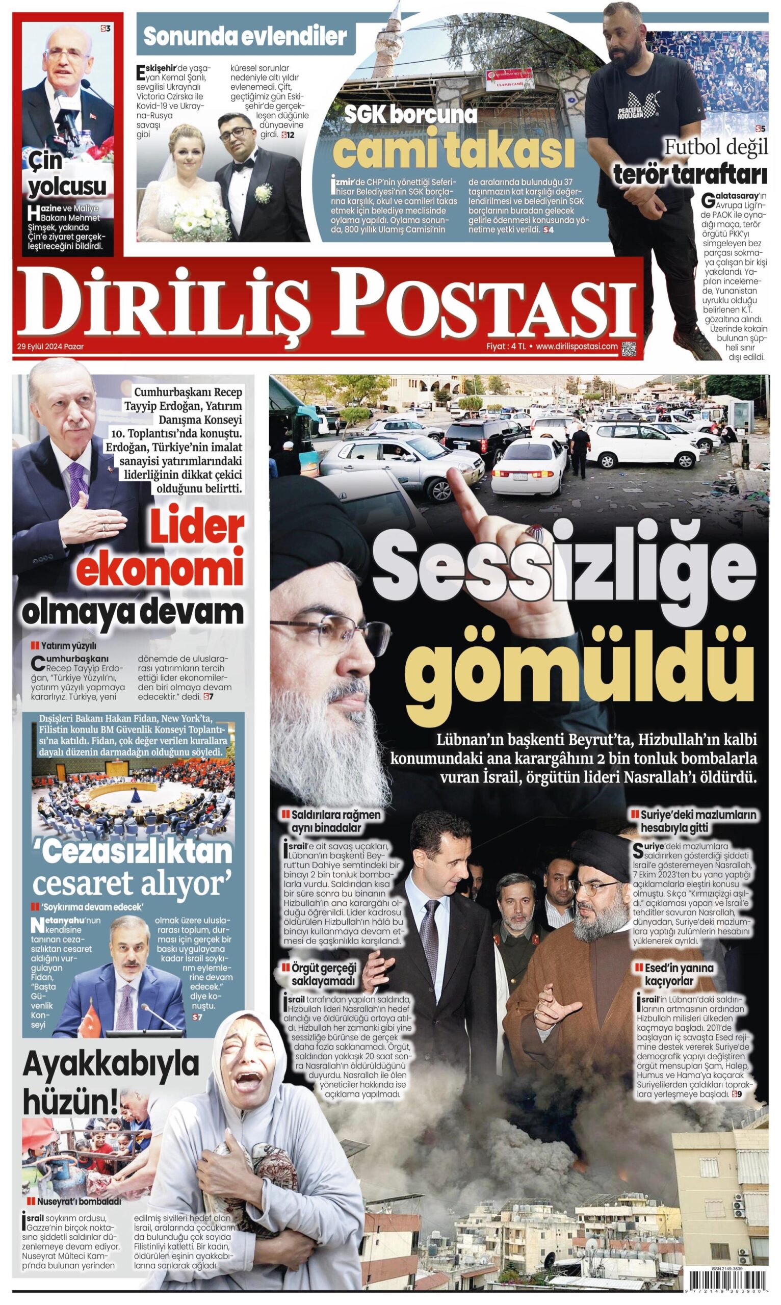 İktidar yanlısı gazeteler Nasrallah’ın ölümünü nasıl verdi?