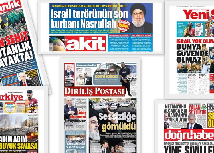 İktidar yanlısı gazeteler Nasrallah’ın ölümünü nasıl verdi?