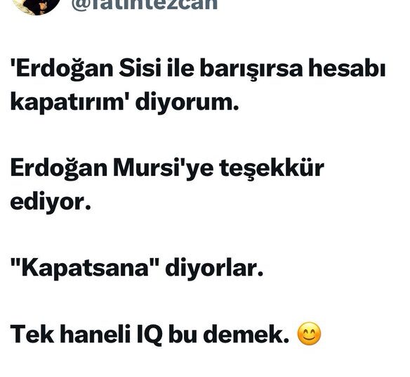 Fatih Tezcan yeniden gündem oldu: “Sisi ile barışırsa hesabı kapatırım” demişti 1 Fatih Tezcan yeniden gündem oldu: “Sisi ile barışırsa hesabı kapatırım” demişti
