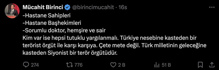 Birinci: Yenidoğan çetesi, siyonist terör örgütü / Özdağ: Milleti aptal yerine koymayın! 2 Birinci: Yenidoğan çetesi, siyonist terör örgütü / Özdağ: Milleti aptal yerine koymayın!