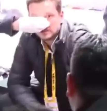 Beşiktaş Başkanı Hasan Arat'ın şoförü, GS’li muhabirin burnunu kırdı