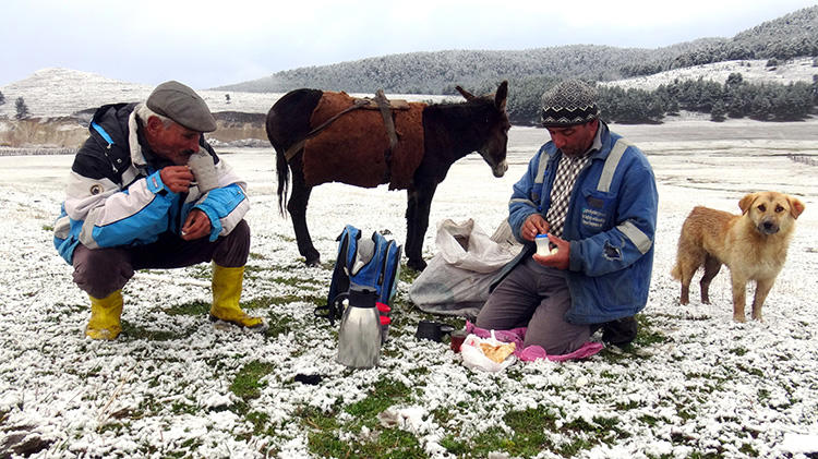 Kars'a mevsimin ilk karı düştü 3 Kars'a mevsimin ilk karı düştü
