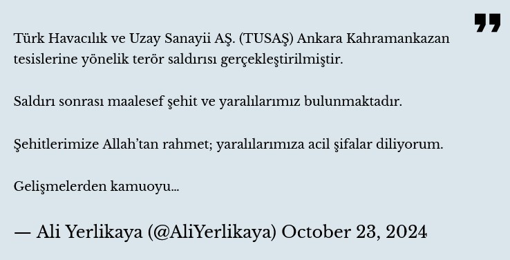 İçişleri Bakanı Ali Yerlikaya: 3 şehit, 14 yaralımız var