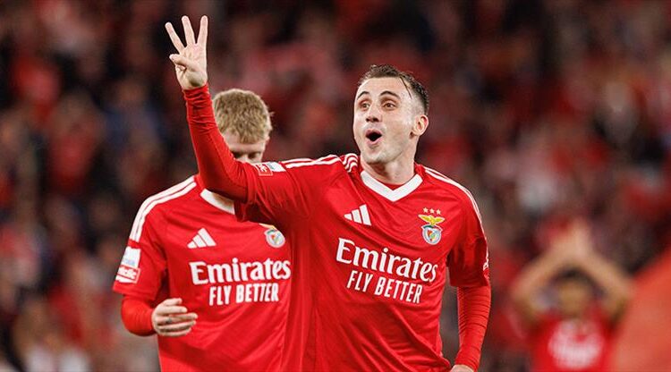 Portekiz'de Kerem Aktürkoğlu fırtınası dinmiyor: Son maçında hat-trick yaptı 1 Portekiz’de Kerem Aktürkoğlu fırtınası dinmiyor: Son maçında hat-trick yaptı