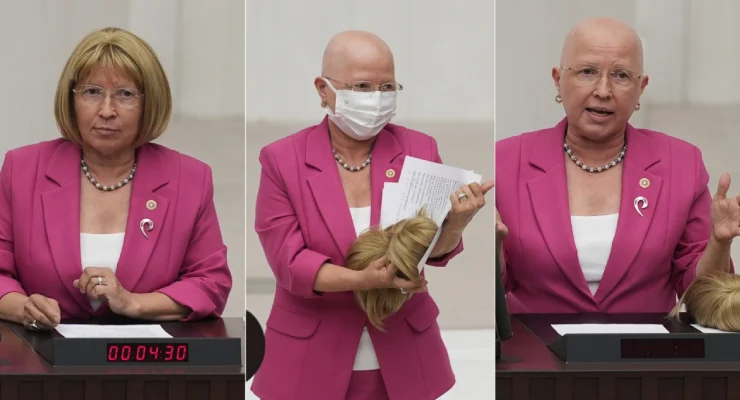 CHP’li Yontar’dan farkındalık eylemi: Peruğunu çıkarıp meme kanseri olduğunu duyurdu