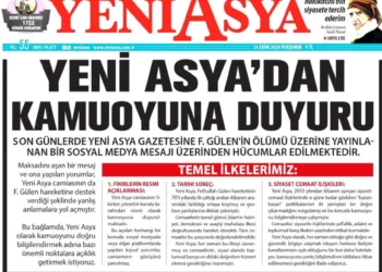 Yeni Asya Gazetesi’nden ‘Gülen’ açıklaması: Yanlış anlaşıldık