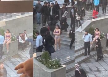İran’da güvenlik güçlerinin saldırısına uğrayan kız, kıyafetlerini çıkararak protesto yaptı