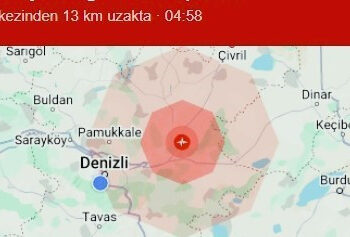 Denizli bir gün arayla ikinci kez sallandı! Depremin büyüklüğü 3,9