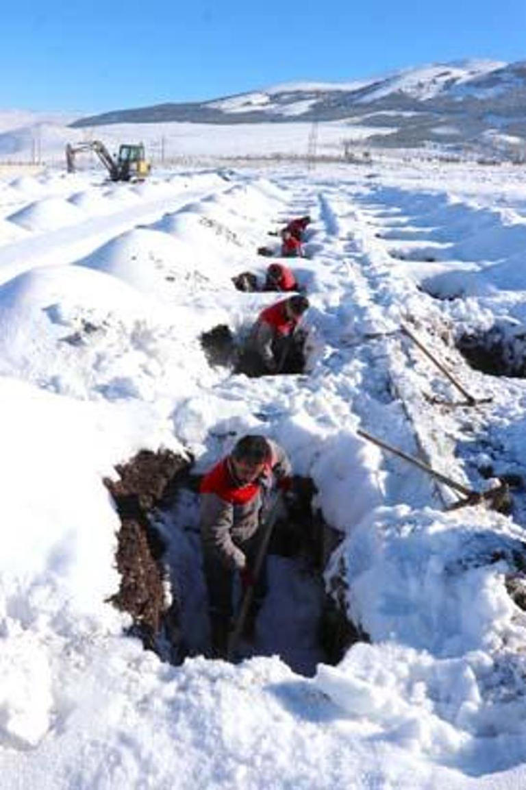 Erzurum'da kış dönemi için 500 adet mezar kazıldı 2 Erzurum'da kış dönemi için 500 adet mezar kazıldı