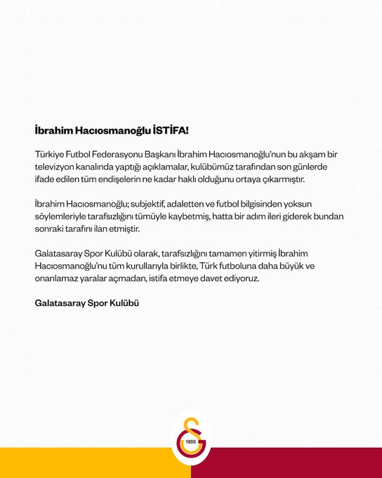 GS ile Hacıosmanoğlu kavgası şiddetlendi: İstifa etmeli! 3 GS ile Hacıosmanoğlu kavgası şiddetlendi: İstifa etmeli!