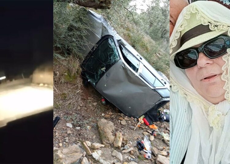 Direksiyonda canlı yayın yaparken takla attı, 10 metreden yuvarlandı