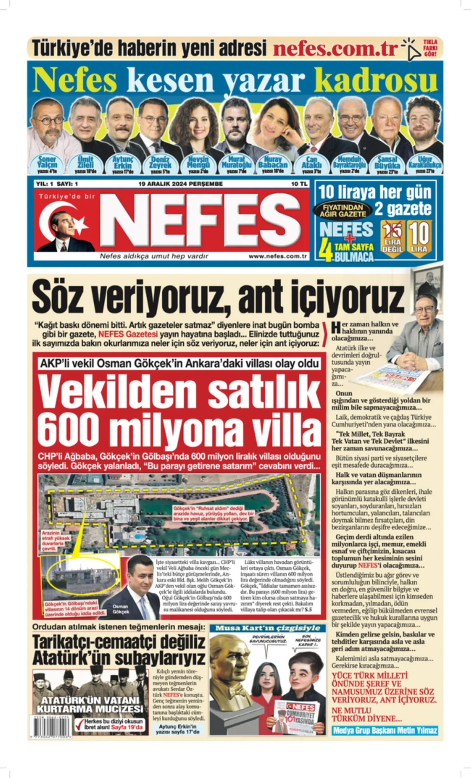 Nefes gazetesi ‘söz vererek’ yayın hayatına başladı 2 Nefes gazetesi ‘söz vererek’ yayın hayatına başladı