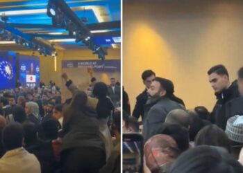 Erdoğan konuşurken İsrail’le ticareti protesto eden 9 kişi tutuklandı