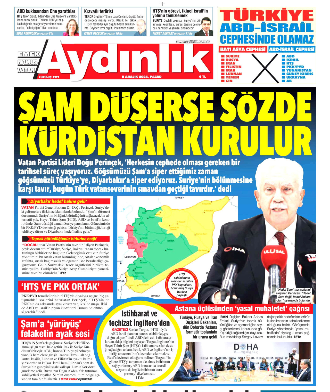 Milli Gazete ile Aydınlık, Şam’ın düşmesi konusunda aynı yaklaşımda 2 Milli Gazete ile Aydınlık, Şam’ın düşmesi konusunda aynı yaklaşımda