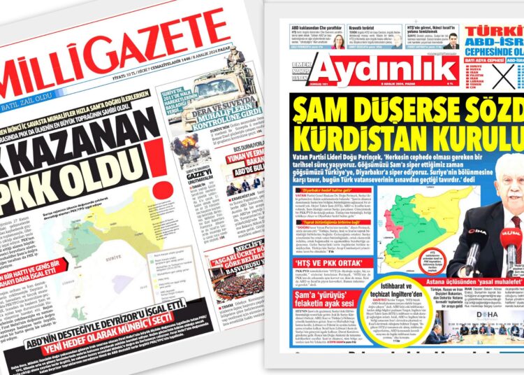 Milli Gazete ile Aydınlık, Şam’ın düşmesi konusunda aynı yaklaşımda 1 Milli Gazete ile Aydınlık, Şam’ın düşmesi konusunda aynı yaklaşımda