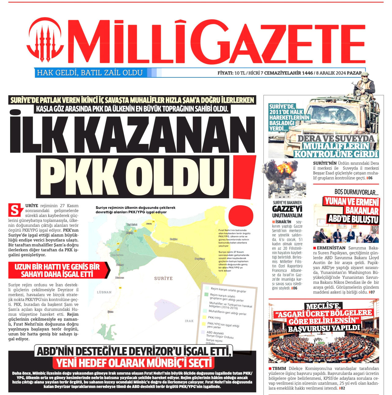Milli Gazete ile Aydınlık, Şam’ın düşmesi konusunda aynı yaklaşımda 3 Milli Gazete ile Aydınlık, Şam’ın düşmesi konusunda aynı yaklaşımda