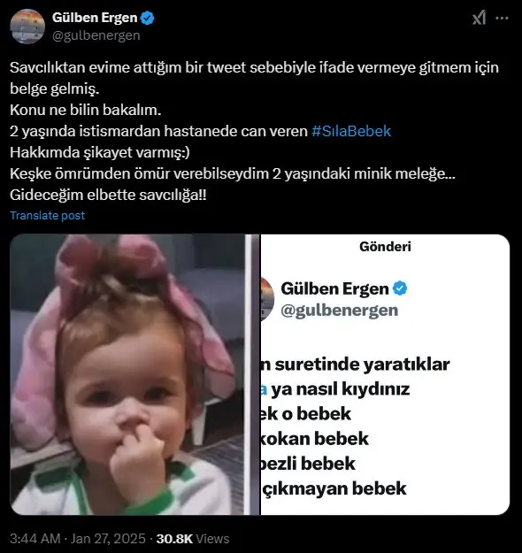 Gülben Ergen, ifadeye çağrıldı