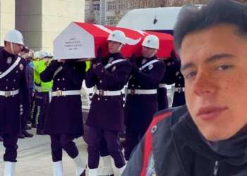 Kazada şehit olan polise hüzünlü veda