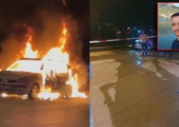 Aracının içinde kendini ateşe verdi; son anda vazgeçti ama çıkamadı!