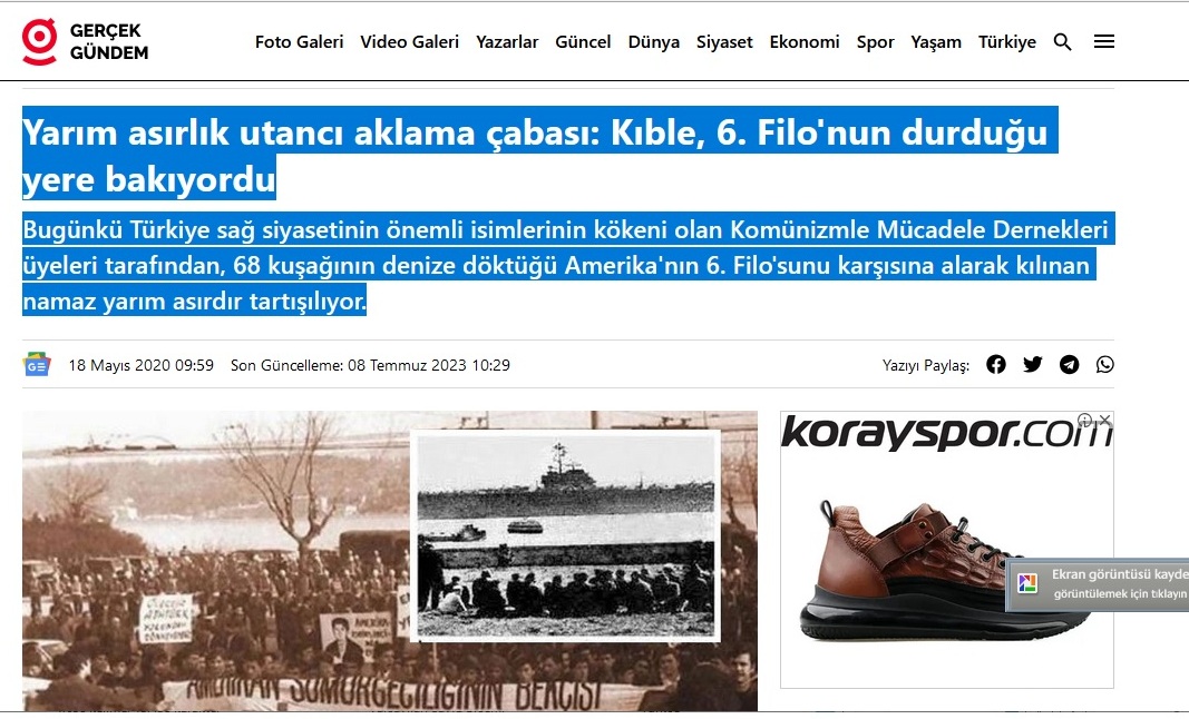 Halis Gül yazdı l 6. Filo’yu kıble yapıp namaz kıldılar yalanı 4 Halis Gül yazdı l 6. Filo’yu kıble yapıp namaz kıldılar yalanı