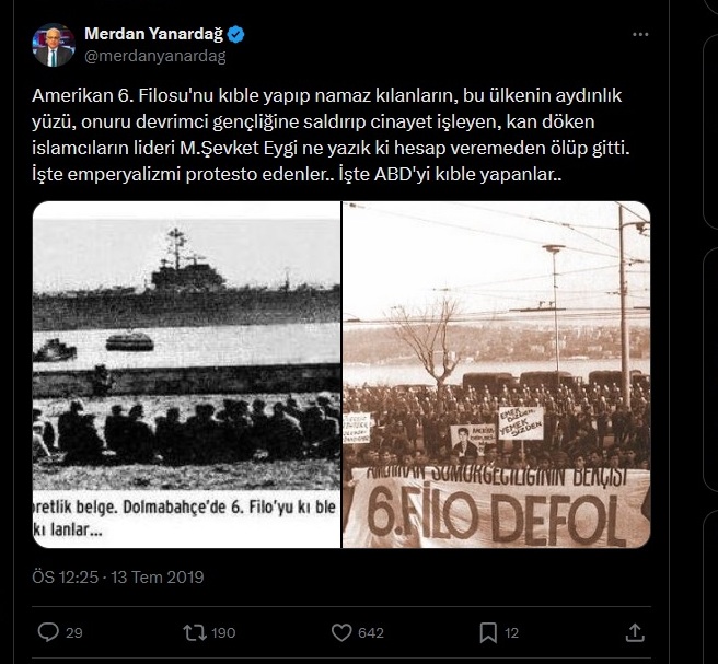 Halis Gül yazdı l 6. Filo’yu kıble yapıp namaz kıldılar yalanı