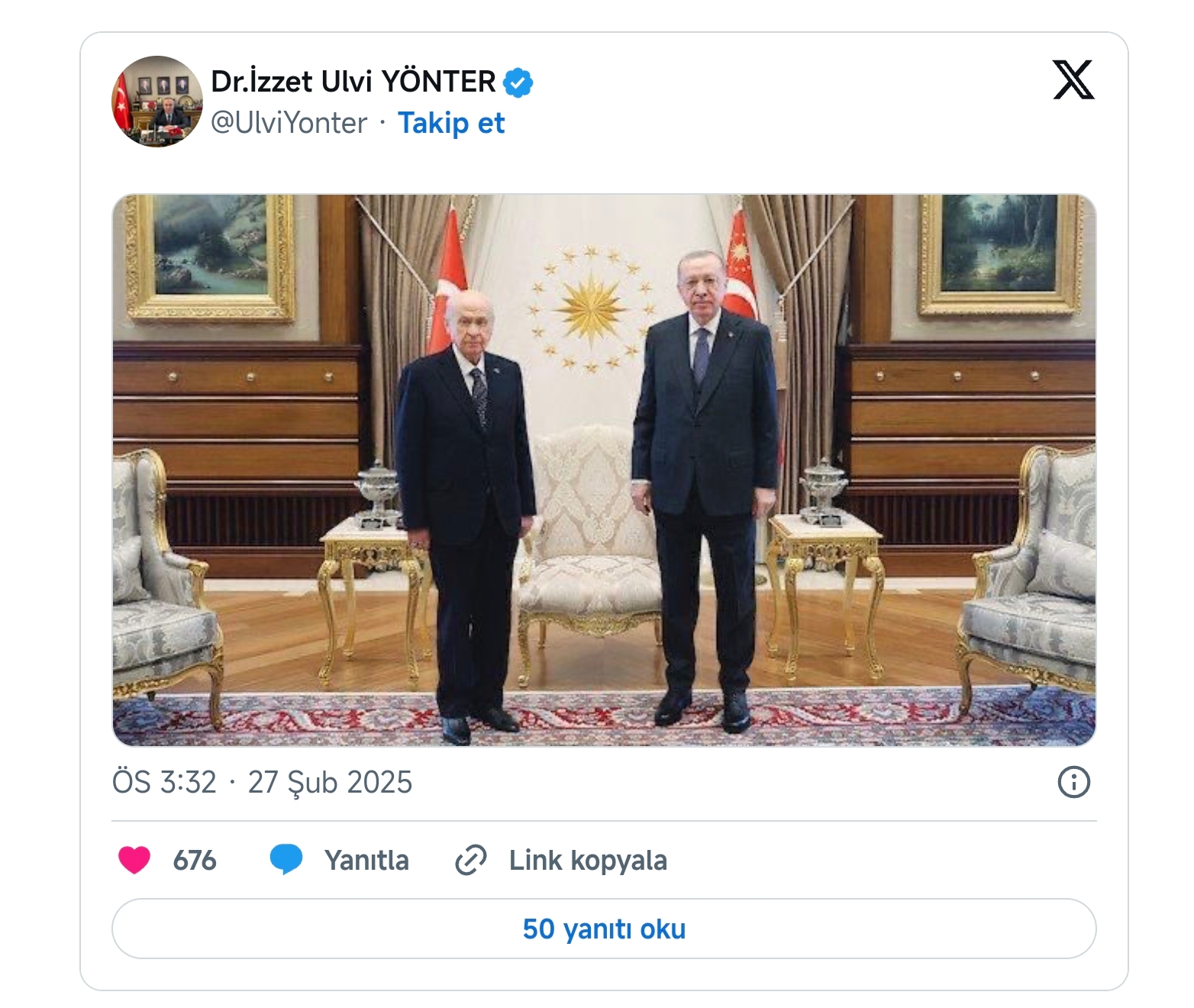 Öcalan'ın çağrısının ardından MHP'den paylaşım: Büyük işler cesaret ister