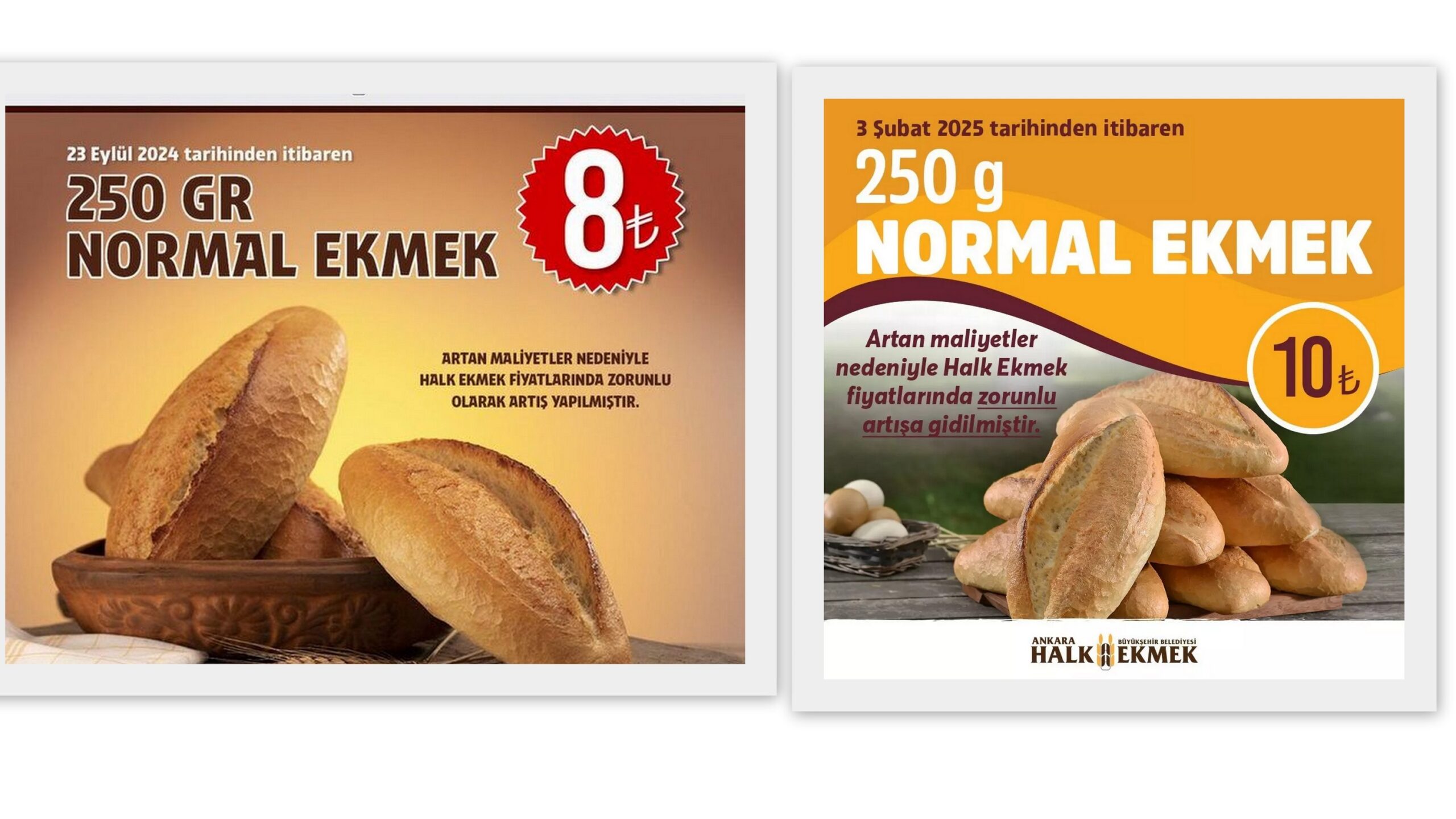 Ankara Halk Ekmek’e 4,5 ayda ikinci zam: 10 TL oldu