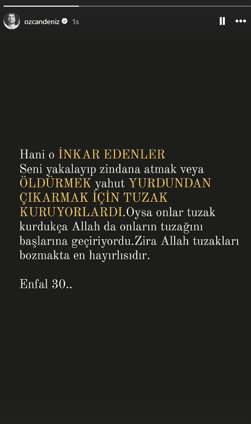 Özcan Deniz'in, ailesiyle arasındaki sular bir türlü durulmuyor