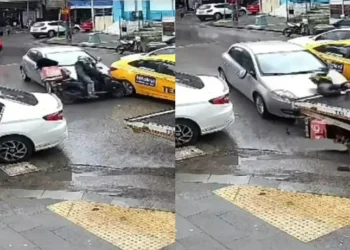 Pendik’te aracıyla motokuryeyi sıkıştıran şahıs tutuklandı
