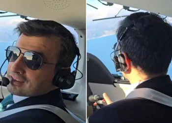 Selçuk Bayraktar, İtalya’da kokpite geçti, ikinci pilot olarak Piaggio Aerospace uçağını kullandı