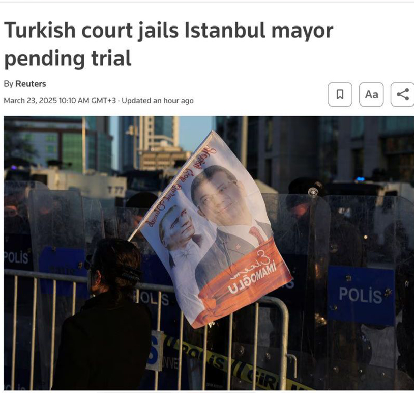 Dünya basını, Ekrem İmamoğlu'nun tutuklanmasını nasıl gördü? 2 Dünya basını, Ekrem İmamoğlu'nun tutuklanmasını nasıl gördü?