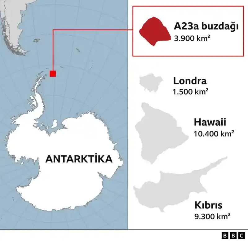 Dünyanın en büyük buzdağının 40 yıllık yolculuğu sona erdi 2 Dünyanın en büyük buzdağının 40 yıllık yolculuğu sona erdi