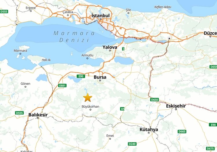 Bursa güne depremle başladı! Merkezi Orhaneli, büyüklüğü 3,6