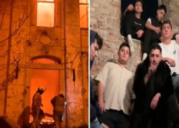 Klip çekerken tarihi karakolu yakan 11 kişi gözaltında