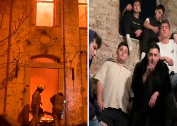 Klip çekerken tarihi karakolu yakan 11 kişi gözaltında 1 Klip çekerken tarihi karakolu yakan 11 kişi gözaltında
