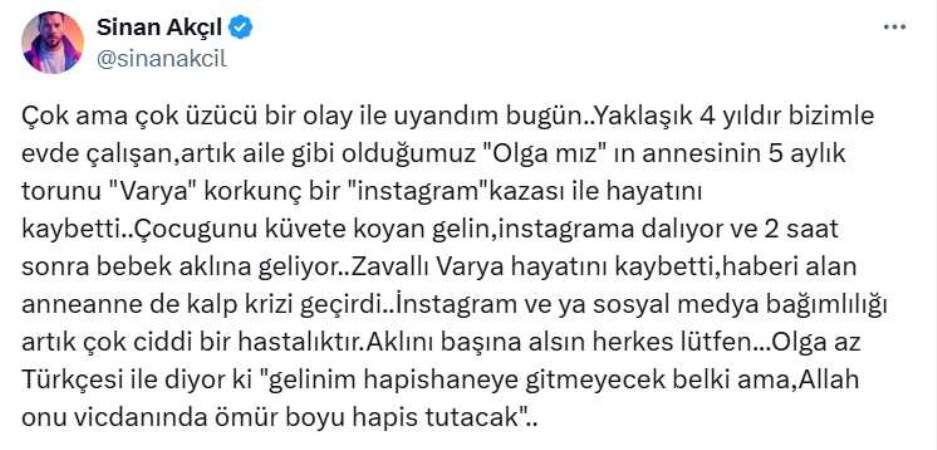 Korkunç olay: Instagram'a daldı, küvette unuttuğu bebeği hayatını kaybetti 2 Korkunç olay: Instagram'a daldı, küvette unuttuğu bebeği hayatını kaybetti