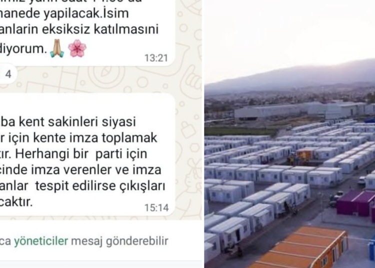 İddia: AFAD'ın konteyner kentinde İmamoğlu için 'imza verilirse atarız' tehdidi 1 İddia: AFAD’ın konteyner kentinde İmamoğlu için ‘imza verilirse atarız’ tehdidi