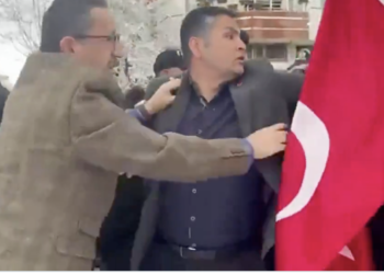 AK Partili başkandan işçiye yumruk; çadıra saldırı