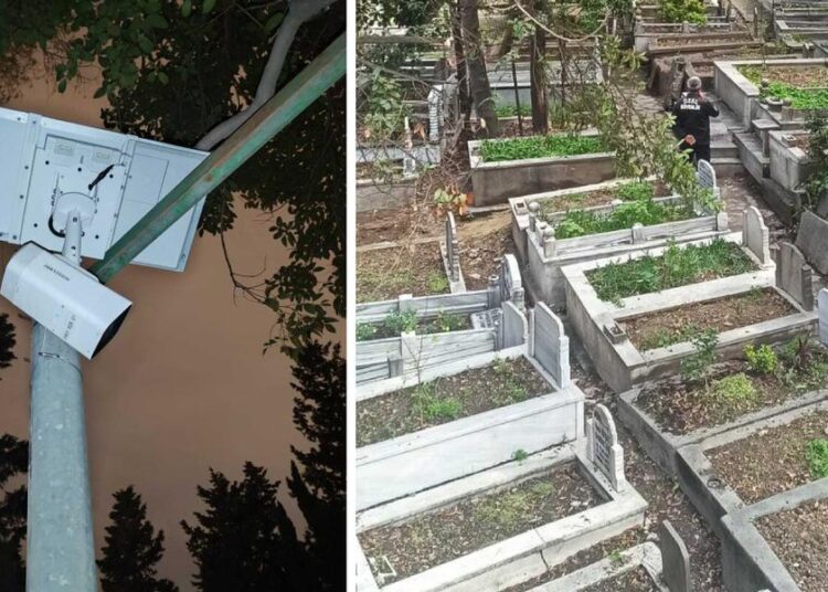 İBB'den saldırıya uğrayan Minguzzi’nin mezarına güvenlik kamerası 1 İBB’den saldırıya uğrayan Minguzzi’nin mezarına güvenlik kamerası