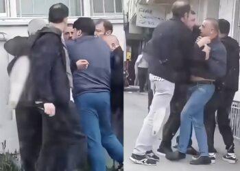 Depremle dışarı fırladılar, sokakta kavgaya tutuştular