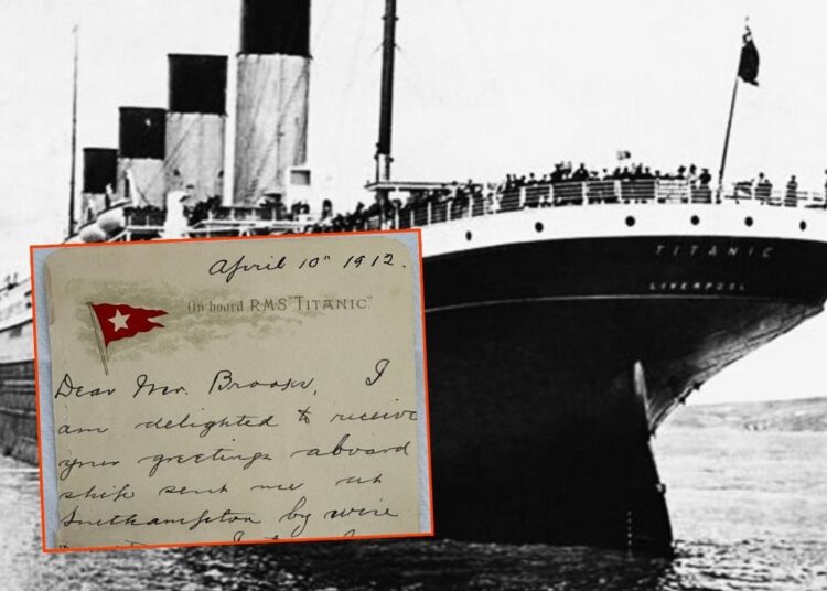 Titanik’te yazılan mektup 400 bin dolara satıldı