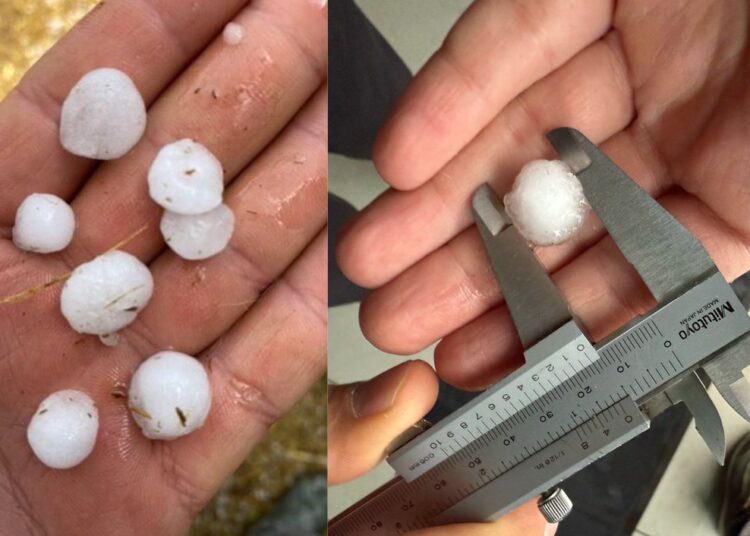 Ankara’da ceviz büyüklüğünde dolu yağdı