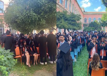 İTÜ mezuniyetinde dekan konuşurken öğrenciler kürsüye sırtını döndü