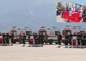 Şehitler gözyaşları içinde son yolculuklarına uğurlandı