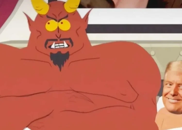 Ünlü animasyon South Park hızlı döndü: Trump şeytanla yatakta tasvir edildi