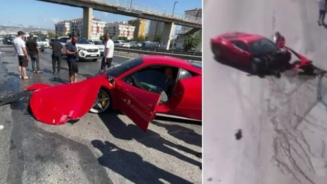 Tamir ettiği Ferrari ile test sürüşüne çıktı, aracı kullanılamaz hale getirdi 1 Tamir ettiği Ferrari ile test sürüşüne çıktı, aracı kullanılamaz hale getirdi