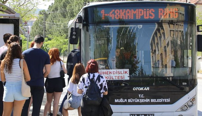Muğla'da ulaşım öğrencilere 1 TL oldu 1 Muğla’da ulaşım öğrencilere 1 TL oldu